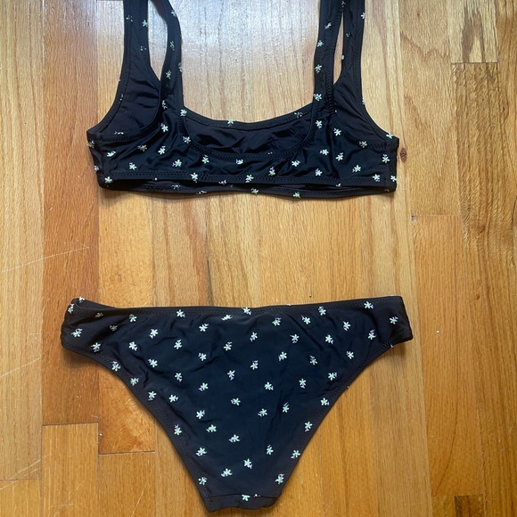 Solid & Striped black floral embroidered bikini size s - Picture 2 of 3